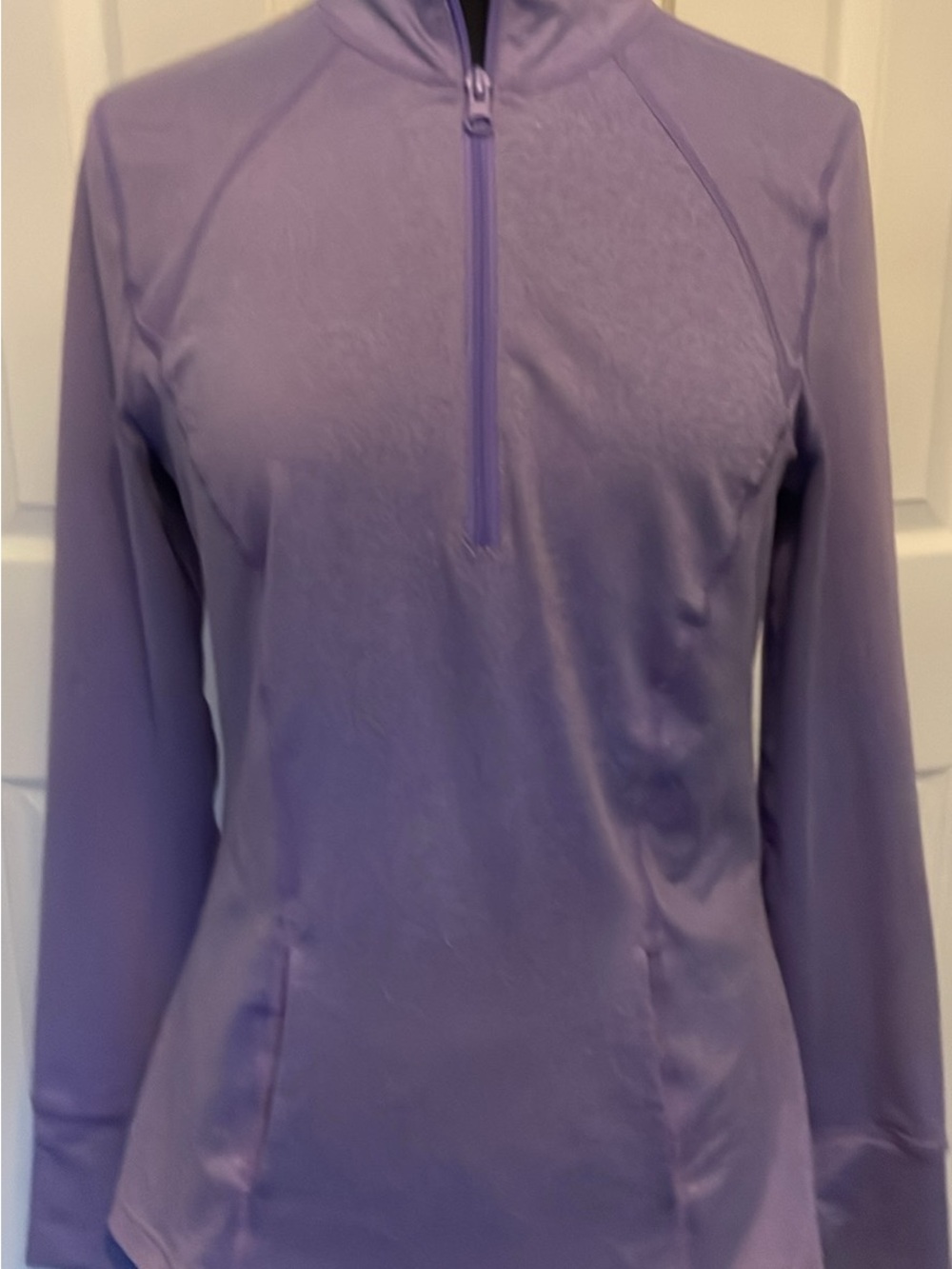 Women's Lavender Quarter-Zip Performance Top M